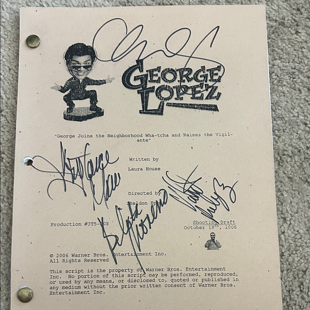 George Lopez show signed script